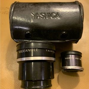 Vintage YASHINON AUX WIDEANGLE AND WIDEANGLE VIEWER. YASHICA made in Japan.